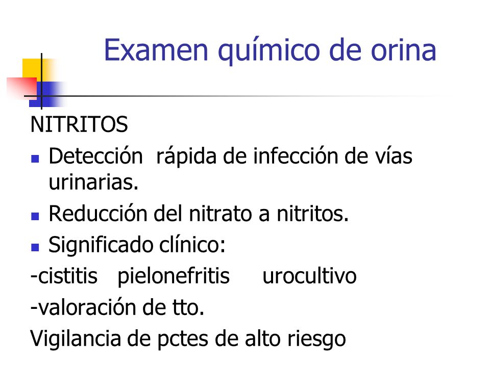 Nitritos examen de orina que son